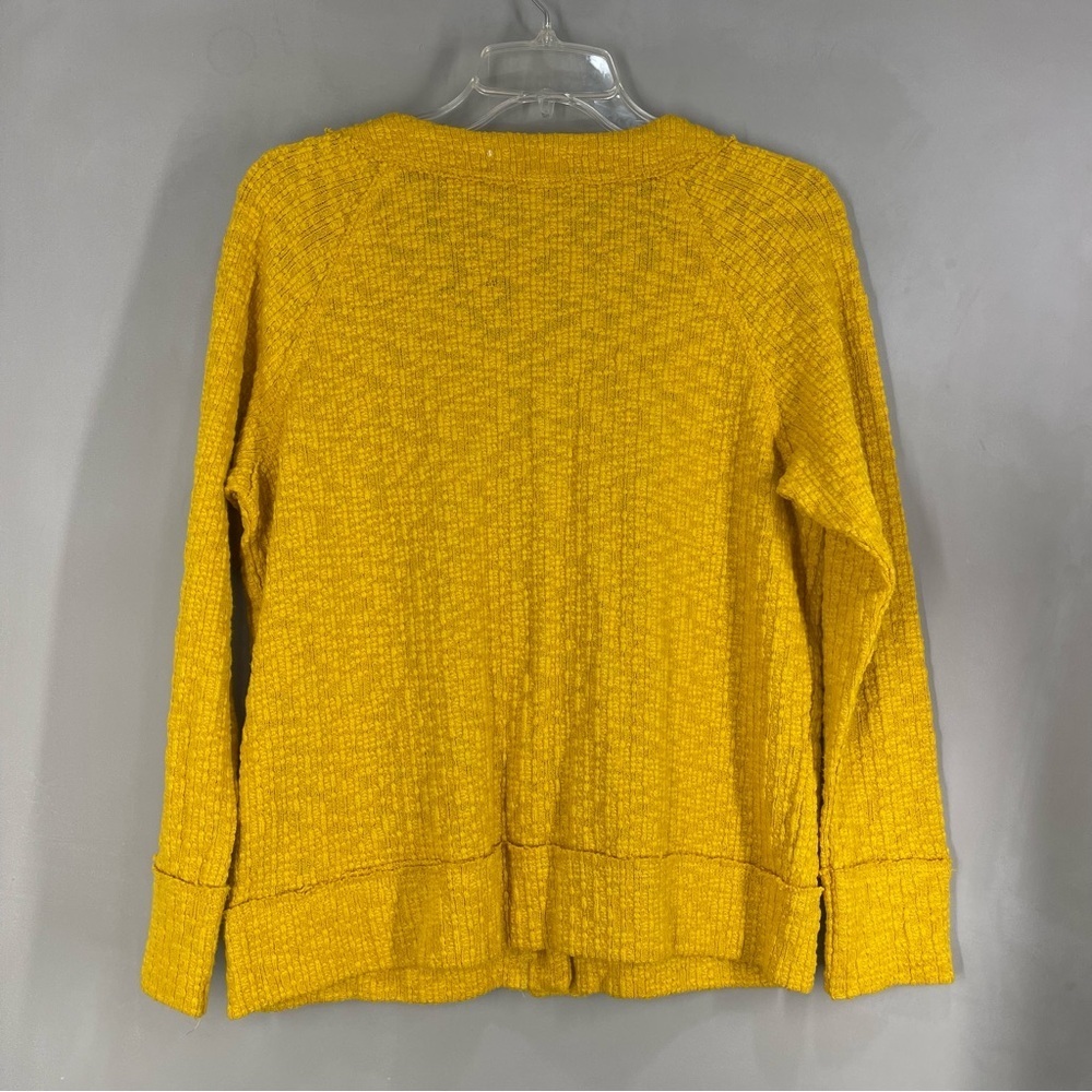 Two by Vince Camuto Mustard Yellow Button Up Long Sleeve Sweater Cardigan Size S - Picture 9 of 11